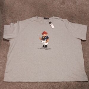 Gray T-Shirt with Bear Graphic